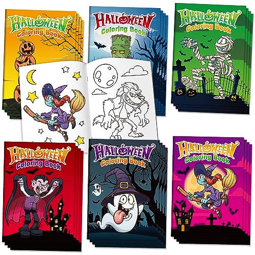 D-FantiX 24 Stück Halloween Malbücher für Kinder, Halloween-Party Gunst für Kind, Halloween Süßes oder Saures Goodie Bag Stuffer Fillers Geschenk für Mädchen und Jungen, Aktivität Dekorationen Zubehör D-FantiX 24 Stück Halloween Malbücher für Kinder, Halloween-Party Gunst für Kind, Halloween Süßes oder Saures Goodie Bag Stuffer Fillers Geschenk für Mädchen und Jungen, Aktivität Dekorationen Zubehör von D-FantiX