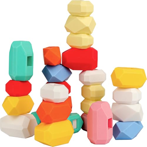 D-FantiX 39 Stück Silikon-Sortier-Steine, sensorisches Lernen, Montessori-Spielzeug für Kinder im Alter von 3 4 5 6 Jahren, pädagogisches Stapelspielzeug, Bausteine für Kleinkinder D-FantiX 39 Stück Silikon-Sortier-Steine, sensorisches Lernen, Montessori-Spielzeug für Kinder im Alter von 3 4 5 6 Jahren, pädagogisches Stapelspielzeug, Bausteine für Kleinkinder von D-FantiX