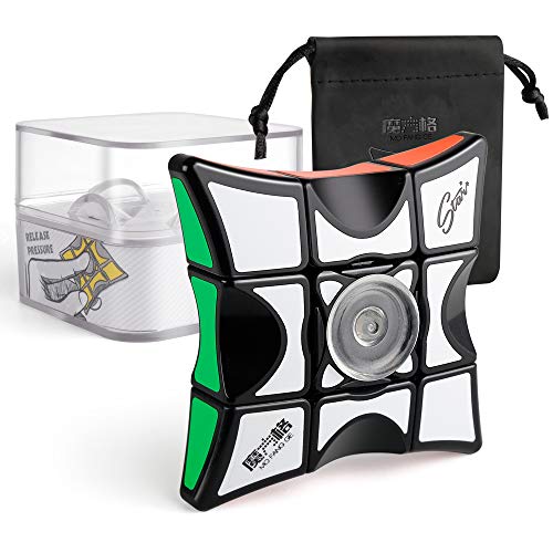 D-FantiX Fidget Spinner Cube, 1x3x3 Zauberwürfel und Spinner in Einem, Schnelle Rotation, hilft Stressabbau, ideal als Reisespiel und Geduldspiele für Kinder und Erwachsene von D-FantiX