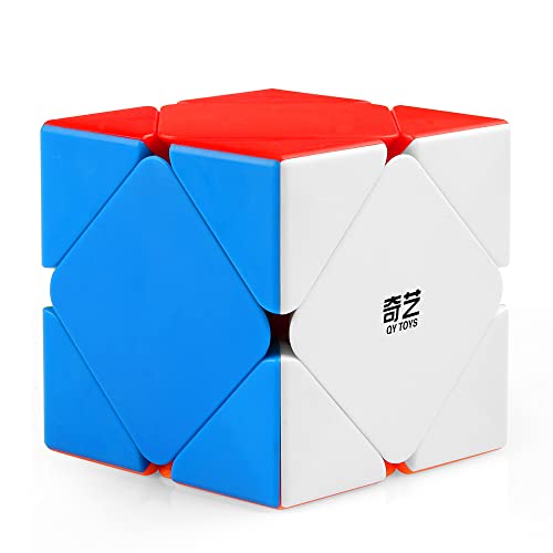 D-FantiX QYTOYS Qicheng Skewb Cube Skewb Speed Cube Stickerless Magic Cube Puzzle Spielzeug für Kinder Erwachsene (QiCheng Version) von D-FantiX