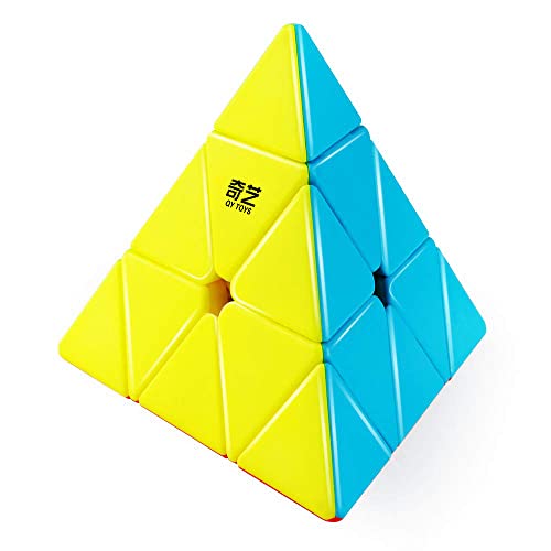 D-FantiX QYTOYS Qiming Pyramid Speed Cube Stickerless Triangle Cube, 3x3 Pyramide Zauberwürfel Puzzle von D-FantiX