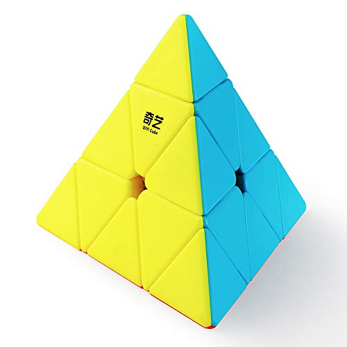 D-FantiX QYTOYS Qiming Pyramid Speed Cube Stickerless Triangle Cube, 3x3 Pyramide Zauberwürfel Puzzle von D-FantiX