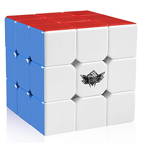 D-FantiX Zauberwürfel 3x3 Speed Cube Magischer Würfel Stickerlos Magic Cube 3x3x3 Glatt Extrem schnell Brain Teser 3D Puzzle Würfel Spielzeug (56mm) von D-FantiX