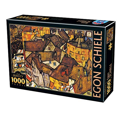 D-Toys Puzzle 76830 Art Puzzle 1000 pcs Egon Schiele Crescent of Houses, Multicolor von D-Toys Puzzle