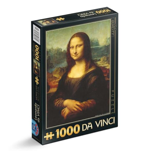 D-TOYS 2 Other License Puzzle 1000 Leonardo Da Vinci Lady with an Ermine, Multicolour von D-Toys
