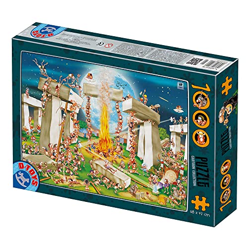 D-TOYS 2 Puzzle Cartoon Stonehenge 1000 Stück, Multicolored von D-Toys