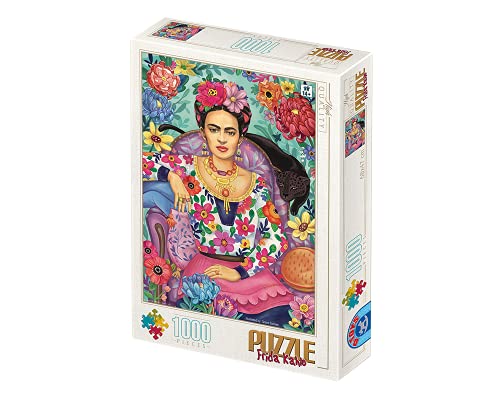 D-TOYS 5947502877592 Puzzle 1000 pcs GROOS ZSELYKE Frida Khalo, farbenfreudig von D-TOYS