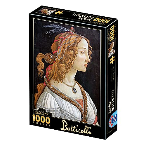 D-TOYS 5947502877615 Puzzle 1000 pcs Sandro Botticelli Idealised Portrait of a Lady, farbenfreudig von D-Toys