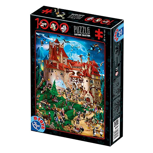 D-TOYS 70852 1000 Pieces, Multicolored Puzzle Cartoon Vampire Party von D-TOYS