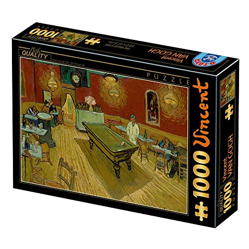 D-TOYS 5947502877707 Puzzle 1000 Vincent Van Gogh_The Night Café, Multicolored von D-Toys