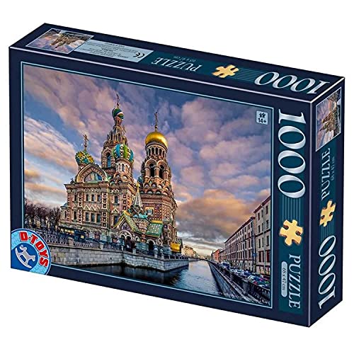 D-TOYS 77776 Puzzle 1000 pcs Landscapes Church of The Savior on Blood Sankt Petersburg, Multicolored von D-Toys