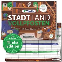 DENKRIESEN - Stadt Land Vollpfosten® Thalia Edition – "Wir lieben Bücher." ¦ A4 Spielblock von D&R Denkriesen GmbH