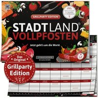 Denkriesen - Stadt Land Vollpfosten® - Grillparty Edition - "jetzt Geht's Um die Wurst." - A4 von D&R Denkriesen GmbH