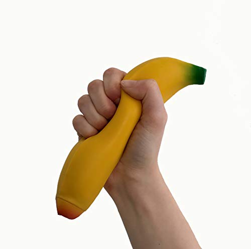 Realistische Squishy Banane, Stressabbau-Ball, Fidget Squeeze Spielzeug für Kinder und Erwachsene mit Autismus, Angst, ASD, ADHS, SPD, spezielle Bedürfnisse, Arthritis, Physio Realistische Squishy Banane, Stressabbau-Ball, Fidget Squeeze Spielzeug für Kinder und Erwachsene mit Autismus, Angst, ASD, ADHS, SPD, spezielle Bedürfnisse, Arthritis, Physio von D.A.Y. Republic
