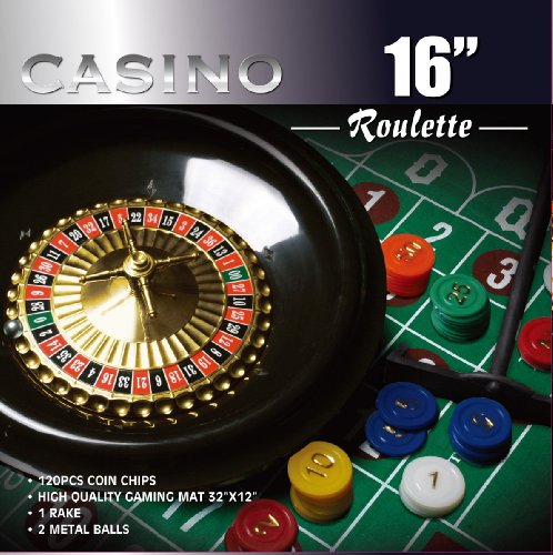 CASINO 16-Inch Roulette Wheel Game Set with 120 chips, Felt Layout, and Rake von DA VINCI