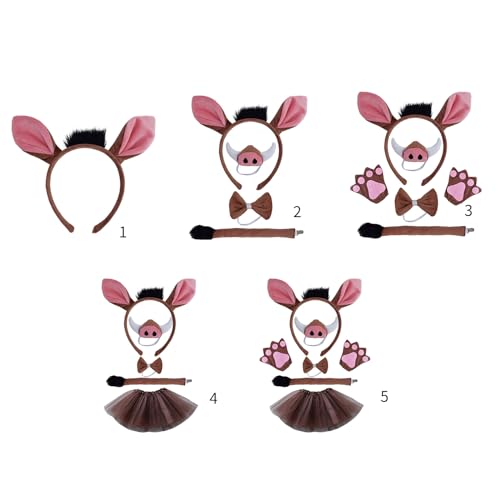 DABAIXIONG 1/4/5/6 Schwein Kostüm Set Schwein Ohren Stirnbänder DABAIXIONG 1/4/5/6 Schwein Kostüm Set Schwein Ohren Stirnbänder von DABAIXIONG