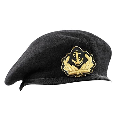 DABAIXIONG Captain Caps Berets Bestickte Wollkappen Accessoire Für Uniformen Drama Spielen Wollkappen Für Mehrere Anlässe DABAIXIONG Captain Caps Berets Bestickte Wollkappen Accessoire Für Uniformen Drama Spielen Wollkappen Für Mehrere Anlässe von DABAIXIONG