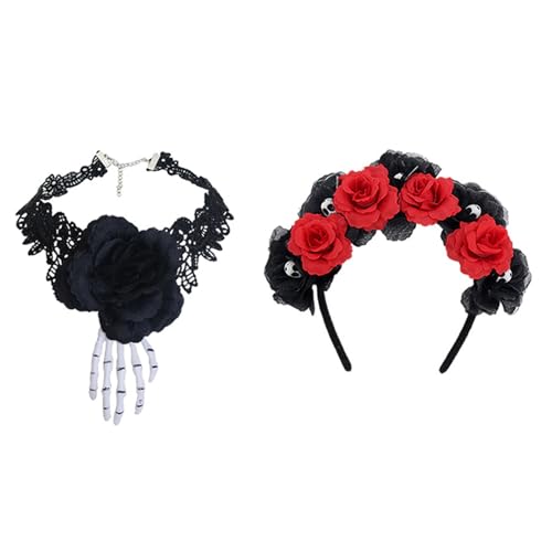 DABAIXIONG Dias Des Los Muerto Kostüm Halloween Kosplay Cosplay Tag Deads Accessoire Zuckerschädel Stirnband Tag Deads Kostüm DABAIXIONG Dias Des Los Muerto Kostüm Halloween Kosplay Cosplay Tag Deads Accessoire Zuckerschädel Stirnband Tag Deads Kostüm von DABAIXIONG