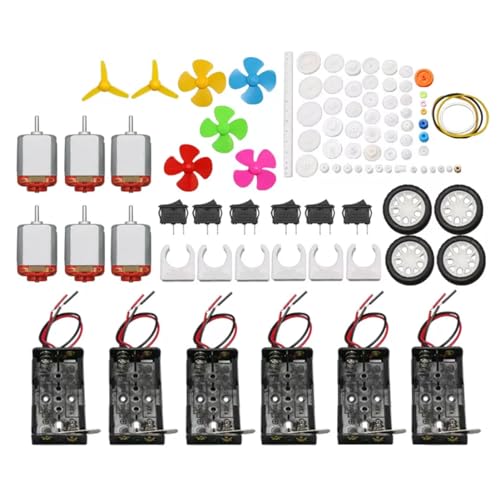 DABAIXIONG Elektromotoren 3 V 12 V 10000 U/Min Mit Getriebebatteriehalter Und Propeller Für STEM Projekte Und Modellgebäude Elektromotor Mit Batteriehalter von DABAIXIONG