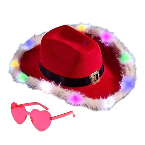 DABAIXIONG Fashion Christmas Cowboy Hüte Führte Luminöse Weihnachtsmütze Western Cowgirl Women Girl Cosplay Neujahrspartydekoration DABAIXIONG Fashion Christmas Cowboy Hüte Führte Luminöse Weihnachtsmütze Western Cowgirl Women Girl Cosplay Neujahrspartydekoration von DABAIXIONG