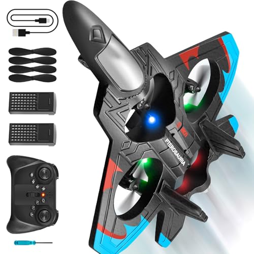 DABAIXIONG Fernbedienungsschaum Kämpfer Stunt Flugzeug Mit LED Leuchten Perfekt Für Kinder Und Teenager Von 6 Bis 14 Jahren von DABAIXIONG