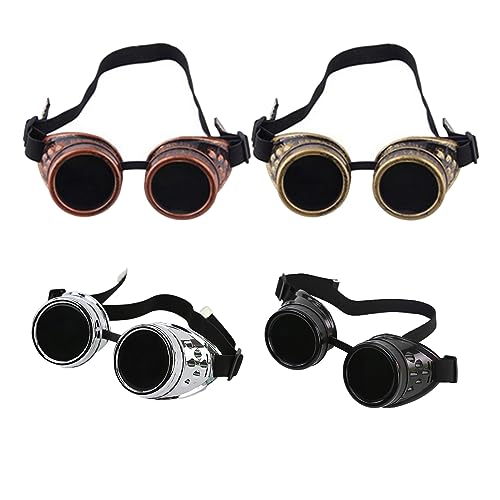 DABAIXIONG Herren Halloween Cosplays Kostüme Brille Gothische Brille Punkgläser Cyber Brille Vintage Sonnenbrille Steampunk Schutzbrille DABAIXIONG Herren Halloween Cosplays Kostüme Brille Gothische Brille Punkgläser Cyber Brille Vintage Sonnenbrille Steampunk Schutzbrille von DABAIXIONG