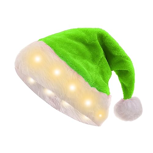 DABAIXIONG LED Light Plush Santa Hats Weihnachten Weihnachtsfeier Für Weihnachtsfeier Urlaubshut Für Unisex Kids Party DABAIXIONG LED Light Plush Santa Hats Weihnachten Weihnachtsfeier Für Weihnachtsfeier Urlaubshut Für Unisex Kids Party von DABAIXIONG