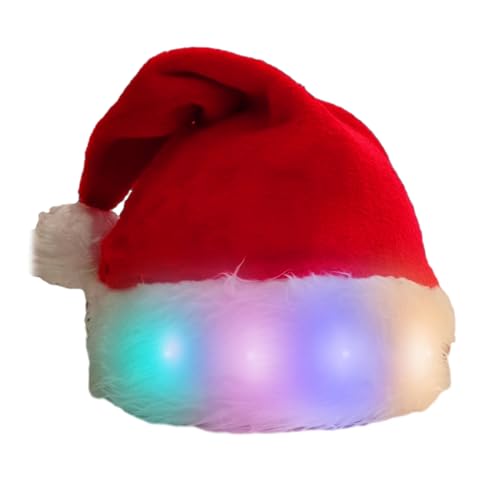 DABAIXIONG LED Light Plush Santa Hats Weihnachten Weihnachtsfeier Für Weihnachtsfeier Urlaubshut Für Unisex Kids Party DABAIXIONG LED Light Plush Santa Hats Weihnachten Weihnachtsfeier Für Weihnachtsfeier Urlaubshut Für Unisex Kids Party von DABAIXIONG
