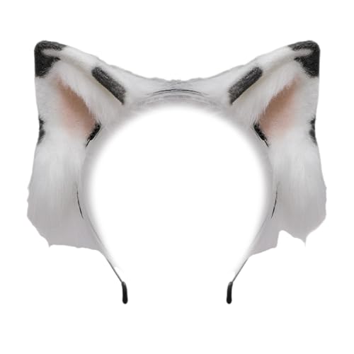 DABAIXIONG Plüschkatzen Ohren Stirnbänder Für Kostüm Halloween Festivals Roleplay Tail Anime Haarband Kostümfeiern Accessoires von DABAIXIONG