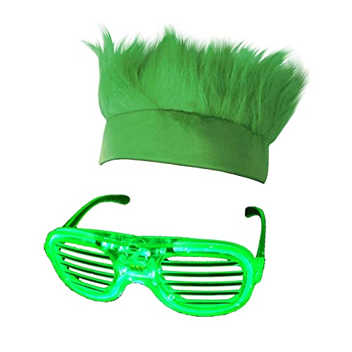 DABAIXIONG St. Patricks Day Party Grüne Accessoire Haarige Handbandhutbrillen Set Einfach Mit Erwachsenen Männer Frauen Kostüm DABAIXIONG St. Patricks Day Party Grüne Accessoire Haarige Handbandhutbrillen Set Einfach Mit Erwachsenen Männer Frauen Kostüm von DABAIXIONG