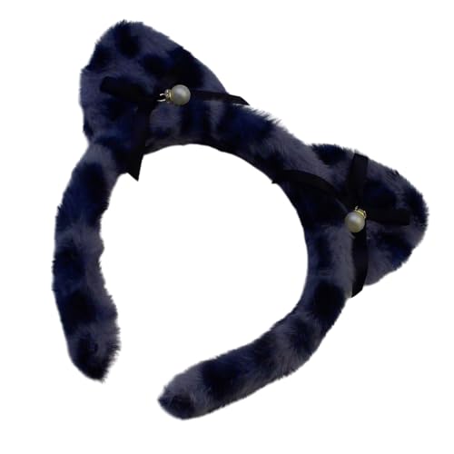 DABAIXIONG Tiermuster Katzen Ohrstirnband Für Frauen Und Mädchen Kostüm Haarhoop Musik Festival Urlaub Party Make Up Requisiten Haarband von DABAIXIONG