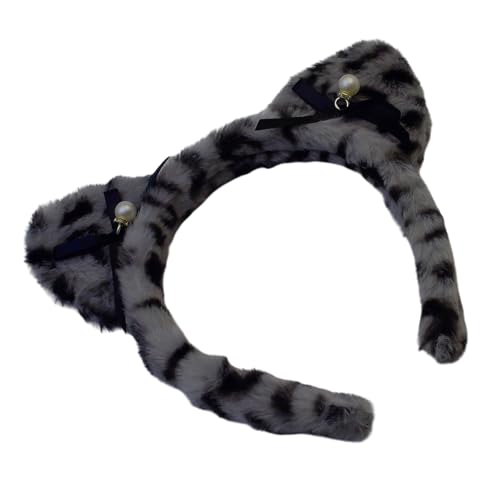DABAIXIONG Tiermuster Katzen Ohrstirnband Für Frauen Und Mädchen Kostüm Haarhoop Musik Festival Urlaub Party Make Up Requisiten Haarband von DABAIXIONG