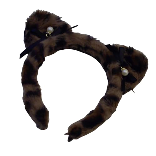 DABAIXIONG Tiermuster Katzen Ohrstirnband Für Frauen Und Mädchen Kostüm Haarhoop Musik Festival Urlaub Party Make Up Requisiten Haarband von DABAIXIONG