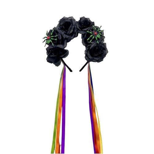 DABAIXIONG Verstellbare Halloween Kopfbedeckung Glitzer Spiders Kopfbedeckung Weiche Polyester Kopfbedeckungskostümpartys Dekoration DABAIXIONG Verstellbare Halloween Kopfbedeckung Glitzer Spiders Kopfbedeckung Weiche Polyester Kopfbedeckungskostümpartys Dekoration von DABAIXIONG