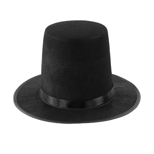 DABAIXIONG Vintage Schwarzer Großer Mit Bandgürtel Für Formelle Event Festival Anlass Ankleidehut Magicians Bühnenhut DABAIXIONG Vintage Schwarzer Großer Mit Bandgürtel Für Formelle Event Festival Anlass Ankleidehut Magicians Bühnenhut von DABAIXIONG