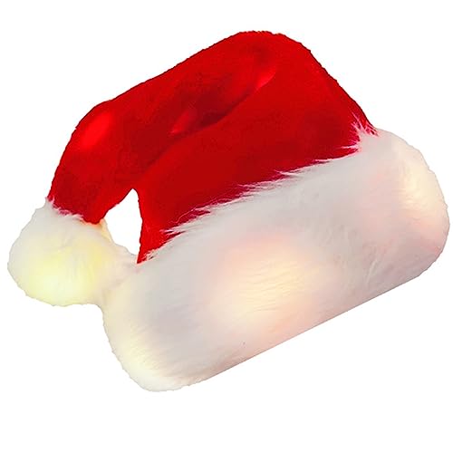 DABAIXIONG Weihnachten Plüsch Weihnachtsmütze Unisex Komfortable LED Glühen Und Kinder Weihnachtshut Für Karnevalsfeiertagsfeier DABAIXIONG Weihnachten Plüsch Weihnachtsmütze Unisex Komfortable LED Glühen Und Kinder Weihnachtshut Für Karnevalsfeiertagsfeier von DABAIXIONG