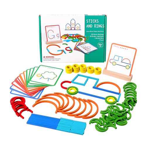 Holzstock Und Ringe Pädagogisches Puzzlespielzeug Für Kinder Handkenntnis Farbe Kognitive Entwicklung Eltern Kinder Bindung Holzstock Und Ringe Pädagogisches Puzzlespielzeug Für Kinder Handkenntnis Farbe Kognitive Entwicklung Eltern Kinder Bindung von DABAIXIONG