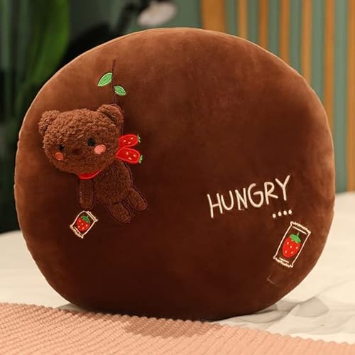 DACASO Lovely Plush Strawberry Bear Long and Round Cushion Home Deocr Kids Toys Best Gifts for Children 30cm 1 von DACASO