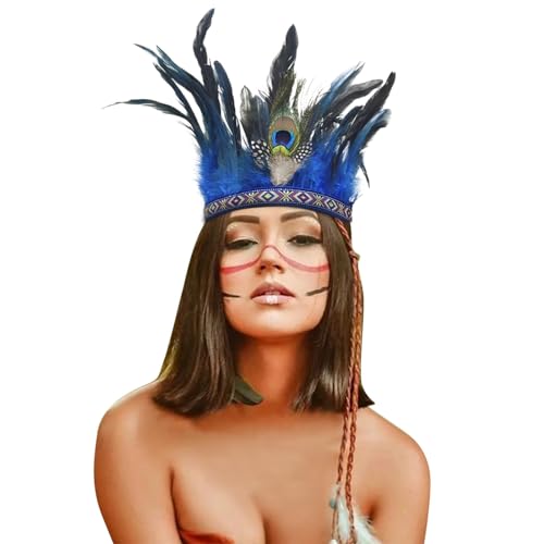 DACONGMING 1920s Damen Feder Stirnband Indianerin Weise Frau dehnbar mit Federn Squaw Wilder Westen Kostüm Karneval Mottoparty Indianer Kopfschmuck Pocahontas Kostüm Damen DACONGMING 1920s Damen Feder Stirnband Indianerin Weise Frau dehnbar mit Federn Squaw Wilder Westen Kostüm Karneval Mottoparty Indianer Kopfschmuck Pocahontas Kostüm Damen von DACONGMING