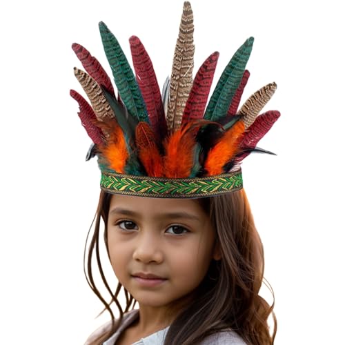 DACONGMING Karneval Indianer Kostüm Damen Accessoires Damen Kopfschmuck 20er Jahre Damen Feder Haarreif mit Künstlichen Blumen für Cocktail Hochzeit Feder KopfschmuckTee-Party Accessoires DACONGMING Karneval Indianer Kostüm Damen Accessoires Damen Kopfschmuck 20er Jahre Damen Feder Haarreif mit Künstlichen Blumen für Cocktail Hochzeit Feder KopfschmuckTee-Party Accessoires von DACONGMING