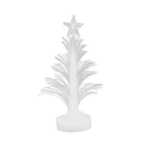 Weihnachtsbaum Nacht Lichter Farbe wechselnde Faser Lichter USB Lichter Urlaub Dekoration Mini Weihnachtsbaum Farbe wechselnde Home Dekoration Tisch Weihnachten bunte Lichter (a-White, One Size) von DACONGMING