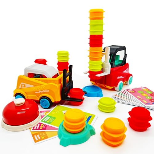 DADAPANGHU Gabelstapler Spielzeug ab 3 4 5 6+ Jahre für Jungen, Verbessert Konzentration und Gedächtnis, Montessori Spielzeug, Lernspiele Kinderspielzeug Geschenk für Jungen Mädchen Geburtstag von DADAPANGHU