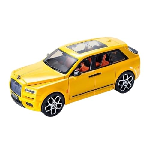 1:18 Für Rolls Royce Cullinan SUV Legierung Modell Auto Spielzeug Druck Druck Metall Casting Sound Und Licht Auto Spielzeug Für Fahrzeug (Color : Orange, Size : with Box) von DADYA