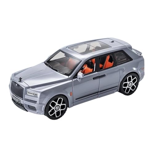 1:18 Für Rolls Royce Cullinan SUV Legierung Modell Auto Spielzeug Druck Druck Metall Casting Sound Und Licht Auto Spielzeug Für Fahrzeug (Color : Silver, Size : No Box) von DADYA