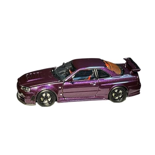 DADYA 1/64 Für R34 Z Tune Mid-Night Purple Diecast Vollständig Geöffnetes Modellauto Im Maßstab 2024 (Color : A, Size : No Box) von DADYA