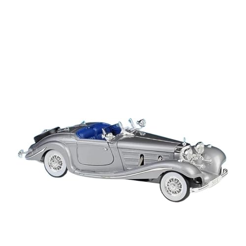 DADYA 1:18 Für Mercedes-Benz 500K Auto Legierung Auto Modell Sammlung Dekoration Geschenke Spielzeug (Color : Silver, Size : with Box) von DADYA