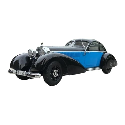 DADYA 1:18 Für Mercedes Benz 540K Oldtimer Druckgussauto Metalllegierung Modellauto Spielzeug Für Geschenksammlung (Color : Black Blue, Size : No Box) von DADYA