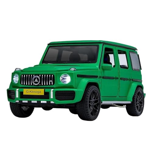 DADYA 1:18 Für Mercedes-Benz G63 Modell Auto Legierung Sound Und Licht Zurückziehen Auto Off-Road-Modell Spielzeug Ornament Geschenk (Color : Green, Size : with Box) von DADYA
