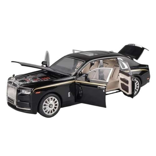 DADYA 1:18 Für Rolls-Royce Phantom Legierung Auto Modell Licht & Sound Effekt Diecast Auto Spielzeug Für Spielzeug Auto Sammlung (Color : Black, Size : with Box) von DADYA