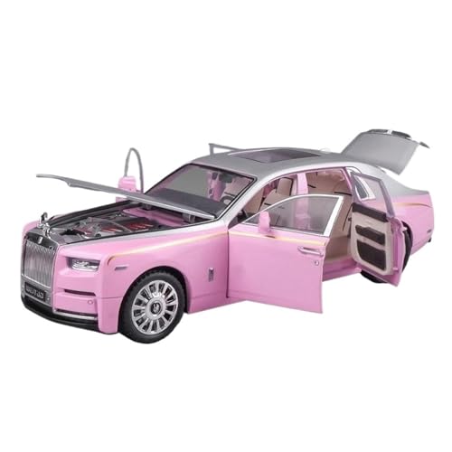 DADYA 1:18 Für Rolls-Royce Phantom Legierung Auto Modell Licht & Sound Effekt Diecast Auto Spielzeug Für Spielzeug Auto Sammlung (Color : Pink, Size : No Box) von DADYA